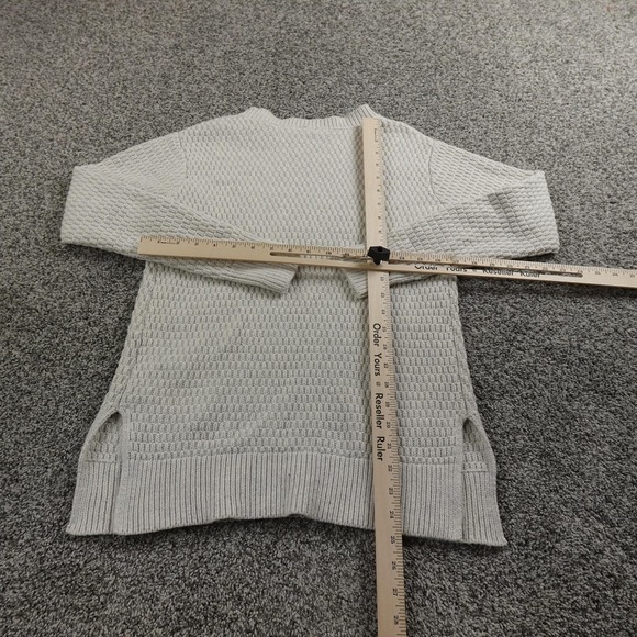 Gap Sweater Womens XS White Chunky 3D Cable Knit Pullover Crewneck Fisherman Top - Picture 6 of 12